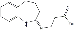 N-(1,3,4,5-tetrahydro-2H-1-benzazepin-2-ylidene)-beta-alanine Struktur