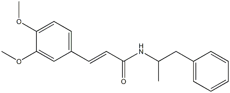 3-(3,4-dimethoxyphenyl)-N-(1-methyl-2-phenylethyl)acrylamide Struktur