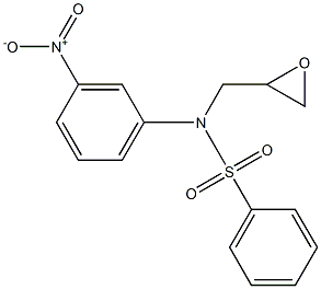 N-{3-nitrophenyl}-N-(2-oxiranylmethyl)benzenesulfonamide Struktur