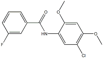 N-(5-chloro-2,4-dimethoxyphenyl)-3-fluorobenzamide Struktur