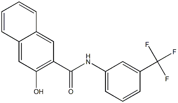 3-hydroxy-N-[3-(trifluoromethyl)phenyl]-2-naphthamide Struktur