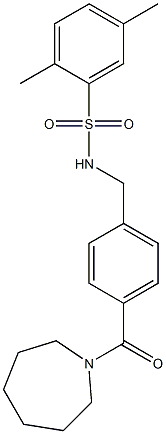 N-[4-(1-azepanylcarbonyl)benzyl]-2,5-dimethylbenzenesulfonamide Struktur