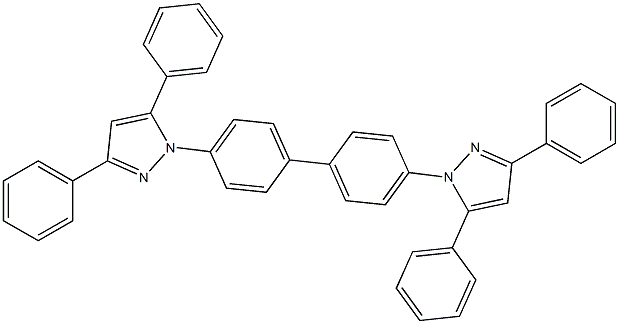 1-[4'-(3,5-diphenyl-1H-pyrazol-1-yl)[1,1'-biphenyl]-4-yl]-3,5-diphenyl-1H-pyrazole Struktur