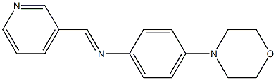 N-[4-(4-morpholinyl)phenyl]-N-(3-pyridinylmethylene)amine Struktur