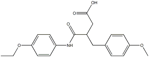 4-(4-ethoxyanilino)-3-(4-methoxybenzyl)-4-oxobutanoic acid Struktur