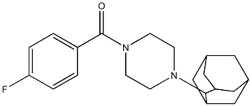 1-(2-adamantyl)-4-(4-fluorobenzoyl)piperazine Struktur