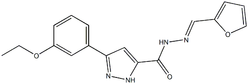 3-(3-ethoxyphenyl)-N'-(2-furylmethylene)-1H-pyrazole-5-carbohydrazide Struktur