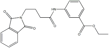 ethyl 3-{[4-(1,3-dioxo-1,3-dihydro-2H-isoindol-2-yl)butanoyl]amino}benzoate Struktur