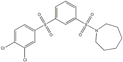 3-(1-azepanylsulfonyl)phenyl 3,4-dichlorophenyl sulfone Struktur