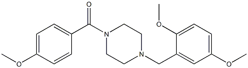 1-{[2,5-bis(methyloxy)phenyl]methyl}-4-{[4-(methyloxy)phenyl]carbonyl}piperazine Struktur