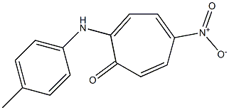 5-nitro-2-[(4-methylphenyl)amino]cyclohepta-2,4,6-trien-1-one Struktur