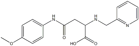 4-(4-methoxyanilino)-4-oxo-2-[(2-pyridinylmethyl)amino]butanoic acid Struktur