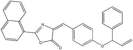 2-(1-naphthyl)-4-{4-[(1-phenyl-2-propenyl)oxy]benzylidene}-1,3-oxazol-5(4H)-one Struktur