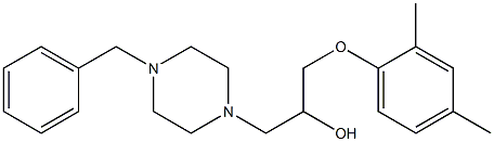 1-(4-benzyl-1-piperazinyl)-3-(2,4-dimethylphenoxy)-2-propanol Struktur