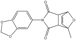 4-(1,3-benzodioxol-5-yl)-1-methyl-10-oxa-4-azatricyclo[5.2.1.0~2,6~]dec-8-ene-3,5-dione Struktur