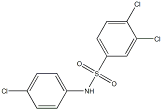 3,4-dichloro-N-(4-chlorophenyl)benzenesulfonamide Struktur