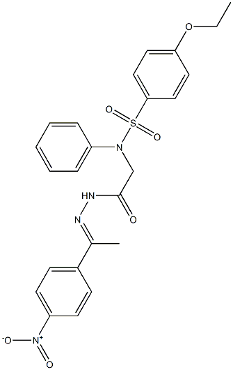 4-ethoxy-N-{2-[2-(1-{4-nitrophenyl}ethylidene)hydrazino]-2-oxoethyl}-N-phenylbenzenesulfonamide Struktur