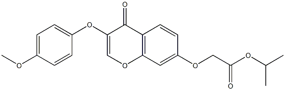 isopropyl {[3-(4-methoxyphenoxy)-4-oxo-4H-chromen-7-yl]oxy}acetate Struktur