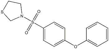 3-[(4-phenoxyphenyl)sulfonyl]-1,3-thiazolidine Struktur