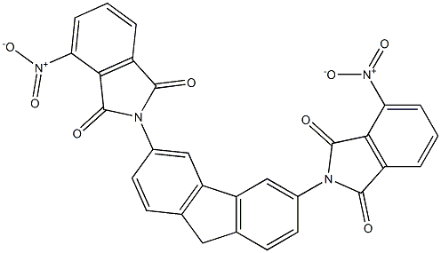 4-nitro-2-(6-{4-nitro-1,3-dioxo-1,3-dihydro-2H-isoindol-2-yl}-9H-fluoren-3-yl)-1H-isoindole-1,3(2H)-dione Struktur