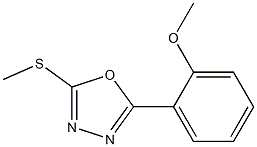 2-(2-methoxyphenyl)-5-(methylsulfanyl)-1,3,4-oxadiazole Struktur