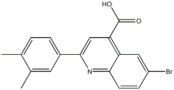 6-bromo-2-(3,4-dimethylphenyl)-4-quinolinecarboxylic acid Struktur