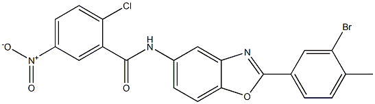 N-[2-(3-bromo-4-methylphenyl)-1,3-benzoxazol-5-yl]-2-chloro-5-nitrobenzamide Struktur