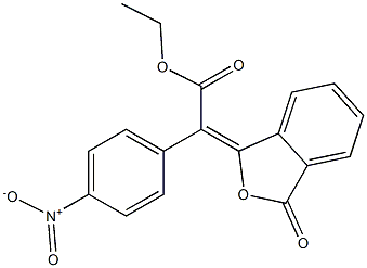 ethyl {4-nitrophenyl}(3-oxo-2-benzofuran-1(3H)-ylidene)acetate Struktur