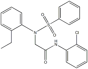 N-(2-chlorophenyl)-2-[2-ethyl(phenylsulfonyl)anilino]acetamide Struktur