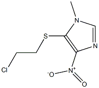 5-[(2-chloroethyl)sulfanyl]-4-nitro-1-methyl-1H-imidazole Struktur