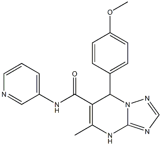 7-(4-methoxyphenyl)-5-methyl-N-(3-pyridinyl)-4,7-dihydro[1,2,4]triazolo[1,5-a]pyrimidine-6-carboxamide Struktur