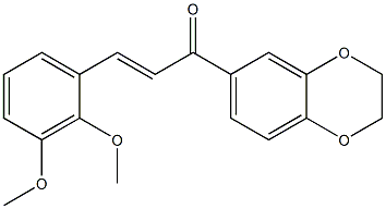 1-(2,3-dihydro-1,4-benzodioxin-6-yl)-3-(2,3-dimethoxyphenyl)-2-propen-1-one Struktur