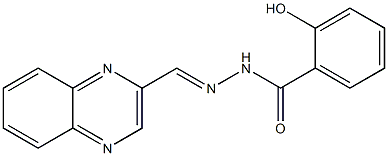 2-hydroxy-N'-(2-quinoxalinylmethylene)benzohydrazide Struktur