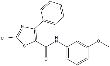 2-chloro-N-(3-methoxyphenyl)-4-phenyl-1,3-thiazole-5-carboxamide Struktur