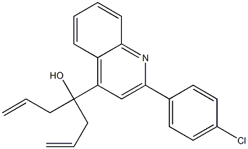 4-[2-(4-chlorophenyl)-4-quinolinyl]-1,6-heptadien-4-ol Struktur