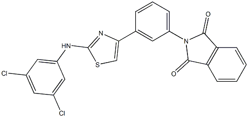 2-{3-[2-(3,5-dichloroanilino)-1,3-thiazol-4-yl]phenyl}-1H-isoindole-1,3(2H)-dione Struktur