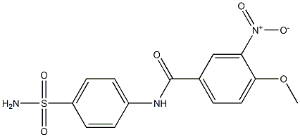 N-[4-(aminosulfonyl)phenyl]-3-nitro-4-methoxybenzamide Struktur