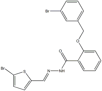 2-[(3-bromobenzyl)oxy]-N'-[(5-bromo-2-thienyl)methylene]benzohydrazide Struktur