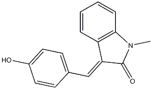 3-(4-hydroxybenzylidene)-1-methyl-1,3-dihydro-2H-indol-2-one Struktur