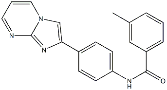 N-(4-imidazo[1,2-a]pyrimidin-2-ylphenyl)-3-methylbenzamide Struktur