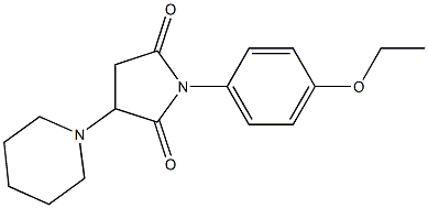 1-(4-ethoxyphenyl)-3-piperidin-1-ylpyrrolidine-2,5-dione Struktur