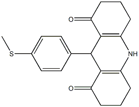 9-[4-(methylsulfanyl)phenyl]-3,4,6,7,9,10-hexahydro-1,8(2H,5H)-acridinedione Struktur