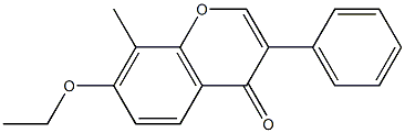 7-(ethyloxy)-8-methyl-3-phenyl-4H-chromen-4-one Struktur