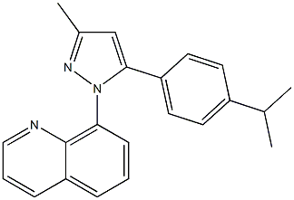 8-[5-(4-isopropylphenyl)-3-methyl-1H-pyrazol-1-yl]quinoline Struktur