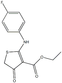 ethyl 2-(4-fluoroanilino)-4-oxo-4,5-dihydro-3-thiophenecarboxylate Struktur