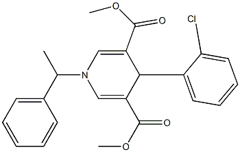 dimethyl 4-(2-chlorophenyl)-1-(1-phenylethyl)-1,4-dihydro-3,5-pyridinedicarboxylate Struktur