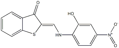 2-({2-hydroxy-4-nitroanilino}methylene)-1-benzothiophen-3(2H)-one Struktur