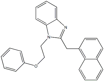 2-[2-(1-naphthylmethyl)-1H-benzimidazol-1-yl]ethyl phenyl ether Struktur