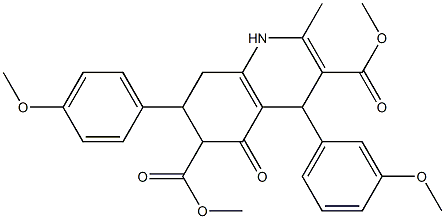 dimethyl 4-(3-methoxyphenyl)-7-(4-methoxyphenyl)-2-methyl-5-oxo-1,4,5,6,7,8-hexahydroquinoline-3,6-dicarboxylate Struktur