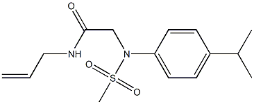 N-allyl-2-[4-isopropyl(methylsulfonyl)anilino]acetamide Struktur